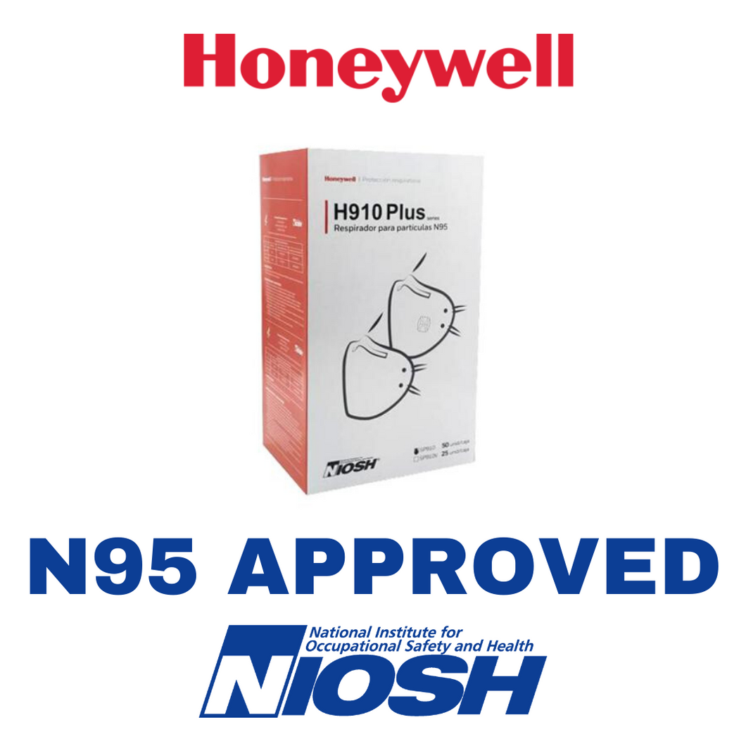 Honeywell NIOSH N95 H910PLUS (50 pieces at $2.59/Respirator) HEADWRAP - CDC Approved - KN95 Respirator Masks For Sale